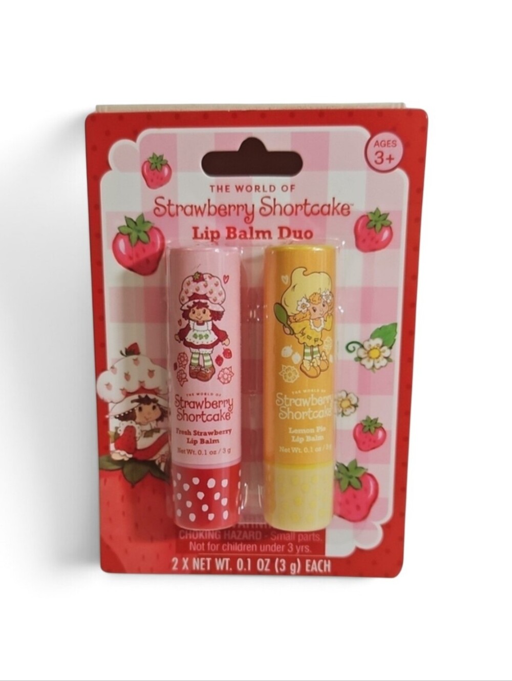 Strawberry Shortcake Lip Balm Duo Fresh Strawberry & Lemon Pie Scented